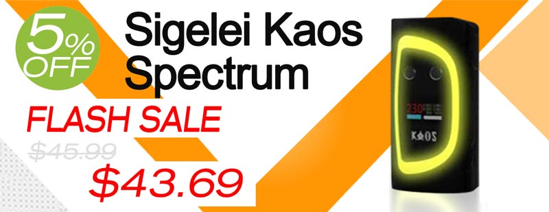 Authentic Sigelei Kaos Spectrum 230W Box Mod Flash Sale - $43.69