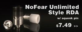 NoFear Unlimited Style RDA with BF Pin - 3FVape