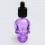 Authentic Iwode Skull Shape Purple 30ml Glass Dropper Bottle