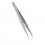 Silver HRC 40' Stainless Steel Curved Tweezers