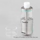 Authentic Fuumy FZ RTA Rebuildable Tank Atomizer - Silver, Stainless Steel + Glass, 3.5mL, 24mm Diameter