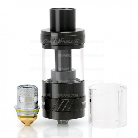 Authentic Uwell Crown II V2 Sub Ohm Tank Atomizer - Black, Stainless Steel, 4ml, 24mm Diameter