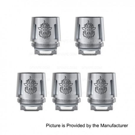 [Ships from Bonded Warehouse] Authentic SMOKTech SMOK TFV8 Baby-Q2 Coil Head - Silver, Stainless Steel, 0.6 Ohm (5 PCS)