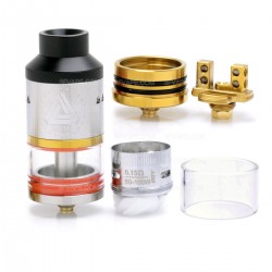 Authentic IJOY Limitless RDTA Rebuildable Dripping Tank Atomizer - Silver, Stainless Steel + Glass 6.9mL, Classic Edition