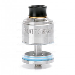Authentic Hellvape Iron Maiden RDTA Rebuildable Dripping Tank Atomizer - Silver, Stainless Steel + Glass, 8.5mL, 30mm Diameter