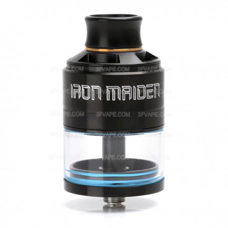 Authentic Hellvape Iron Maiden RDTA Rebuildable Dripping Tank Atomizer - Black, Stainless Steel + Glass, 8.5mL, 30mm Diameter