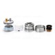 Authentic Hellvape Iron Maiden RDTA Rebuildable Dripping Tank Atomizer - Silver, Stainless Steel + Glass, 8.5mL, 30mm Diameter
