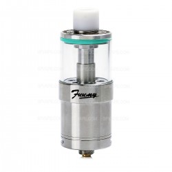 Authentic Fuumy FZ RTA Rebuildable Tank Atomizer - Silver, Stainless Steel + Glass, 3.5mL, 24mm Diameter