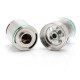 Authentic Fummy FZ RTA Rebuildable Tank Atomizer - Silver, Stainless Steel + Glass, 3.5mL, 24mm Diameter