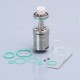 Authentic Fummy FZ RTA Rebuildable Tank Atomizer - Silver, Stainless Steel + Glass, 3.5mL, 24mm Diameter