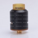 Authentic Desire Mad Dog RDA Rebuildable Dripping Atomizer - Black, Aluminum-magnesium Alloy + PEI, 24mm Diameter