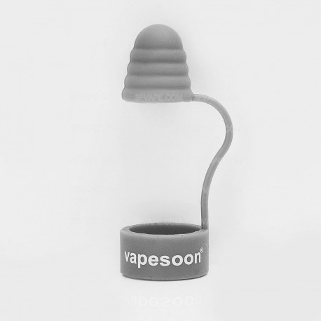 Authentic Vapesoon Universal Silicone Sanitary Cap / Combo Anti-Slip Band + Anti-Dust Cap - Grey