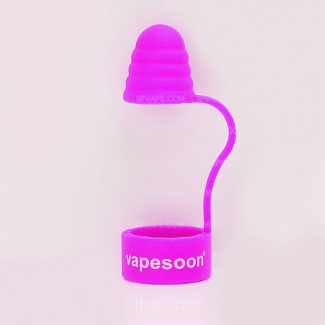 Authentic Vapesoon Universal Silicone Sanitary Cap / Combo Anti-Slip Band + Anti-Dust Cap - Purple