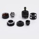 Authentic Uwell D2 RTA Rebuildable Tank Atomizer - Matte Black, Stainless Steel + Glass, 4ml, 24.7mm Diameter