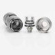 Authentic Uwell D2 RTA Rebuildable Tank Atomizer - Matte Silver, Stainless Steel + Glass, 4ml, 24.7mm Diameter