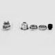 Authentic Augvape Merlin Mini RTA Rebuildable Tank Atomizer - Silver, Stainless Steel + Glass, 2mL, 24mm Diameter