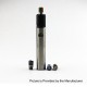 Universal 510 Drip Tip - Black + Red, Acrylic + Stainless Steel, 21.3mm