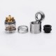 Authentic ADVKEN Mad Hatter RDTA Rebuildable Dripping Tank Atomizer - Silver, Stainless Steel + Glass, 3.5ml, 24mm Diameter