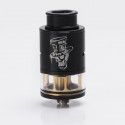 Authentic ADVKEN Mad Hatter RDTA Rebuildable Dripping Tank Atomizer - Black, Stainless Steel + Glass, 3.5ml, 24mm Diameter