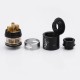 Authentic ADVKEN Mad Hatter RDTA Rebuildable Dripping Tank Atomizer - Black, Stainless Steel + Glass, 3.5ml, 24mm Diameter