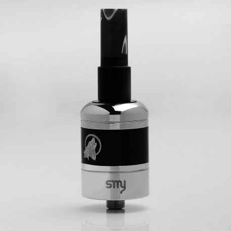 Authentic Simeiyue Loki RDA Rebuildable Dripping Atomizer - Black + Silver, Stainless Steel, 24mm