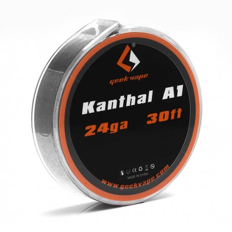 [Ships from Bonded Warehouse] Authentic GeekVape Kanthal A1 24GA Wire for RBA / RDA / RTA - Silver, 0.5mm x 10m (30 Feet)