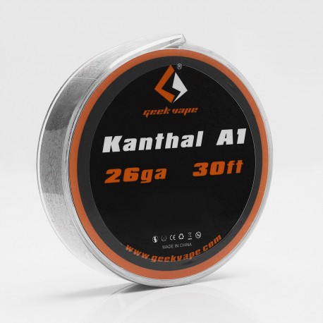[Ships from Bonded Warehouse] Authentic GeekVape Kanthal A1 26GA Wire for RBA / RDA / RTA - Silver, 0.4mm x 10m (30 Feet)