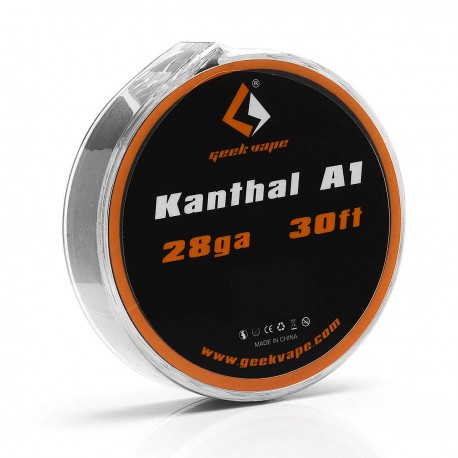 [Ships from Bonded Warehouse] Authentic GeekVape Kanthal A1 28GA Wire for RBA / RDA / RTA - Silver, 0.3mm x 10m (30 Feet)