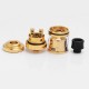 Authentic Augvape Merlin Mini RTA Rebuildable Tank Atomizer - Gold, Stainless Steel + Glass, 2mL, 24mm Diameter