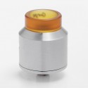 Authentic ADVKEN Gorge RDA Rebuildable Dripping Atomizer w/ BF Pin - Silver, Stainless Steel + PEI, 24mm Diameter