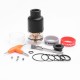 Authentic Vapjoy Viper RDTA Rebuildable Dripping Tank Atomizer - Black, Stainless Steel + Glass, 3.5ml, 24mm Diameter