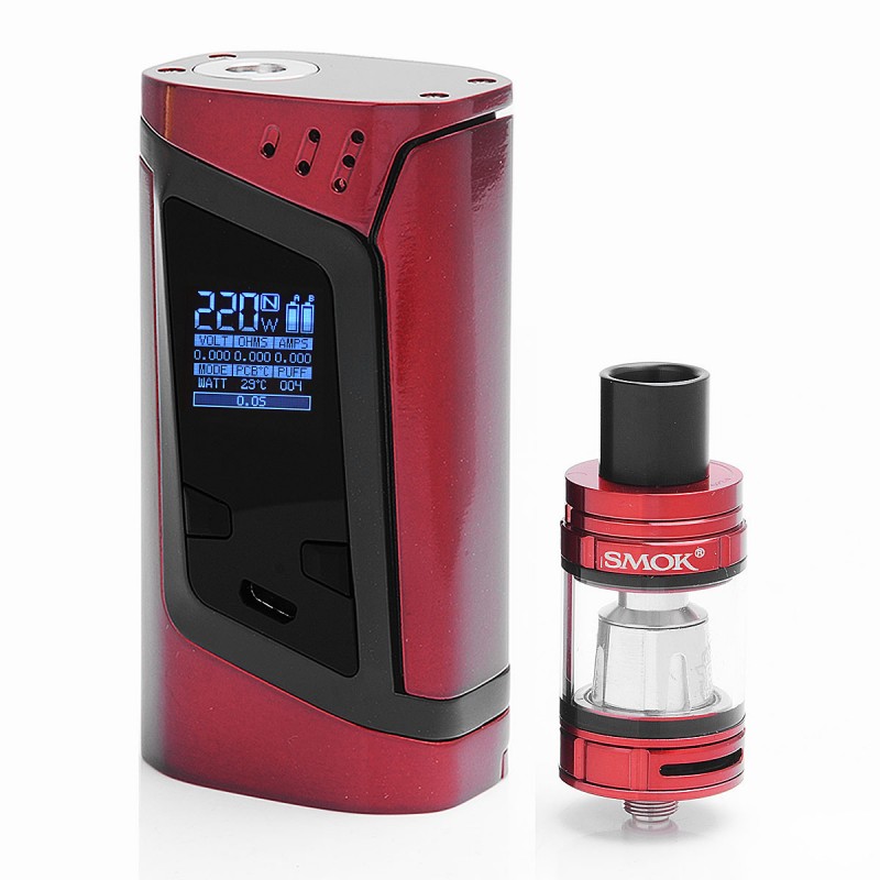 Authentic SMOKTech Alien 200W Red Black TC TFV8 Baby