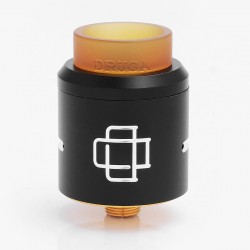 Authentic Augvape Druga RDA Rebuildable Dripping Atomizer for Electronic - Black, 304 Stainless Steel, 24mm Diameter