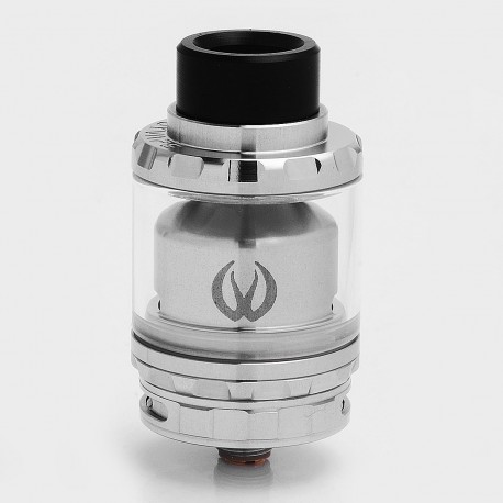 Authentic VandyVape Kylin RTA Rebuildable Tank Atomizer - Silver, Stainless Steel + Pyrex Glass, 6ml, 24mm Diameter