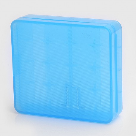 Authentic Iwodevape Protective Four-Slot Storage Case for 18650 Battery - Blue, Plastic