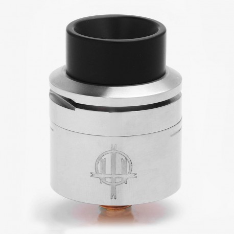 Authentic Hellvape Trishul RDA Rebuildable Dripping Atomizer - Silver, Stainless Steel, 24mm Diameter