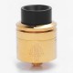 Authentic Hellvape Trishul RDA Rebuildable Dripping Atomizer - Gold, Stainless Steel + Brass, 24mm Diameter