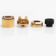 Authentic Hellvape Trishul RDA Rebuildable Dripping Atomizer - Gold, Stainless Steel + Brass, 24mm Diameter