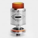 Authentic OBS Crius RDTA Rebuildable Dripping Tank Atomizer - Silver, Stainless Steel + Pyrex Glass, 4ml, 24mm Diameter