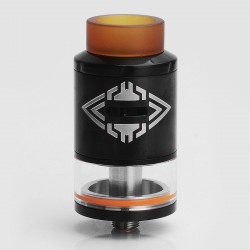 Authentic OBS Crius RDTA Rebuildable Dripping Tank Atomizer - Black, Stainless Steel + Pyrex Glass, 4ml, 24mm Diameter