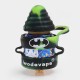 Authentic Vapesoon Universal Silicone Sanitary Cap / Combo Anti-Slip Vape Band + Anti-Dust Cap - Black + Green, 24mm Diameter