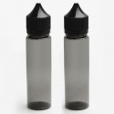 Authentic Iwodevape Dropper Bottle for E- - Black, PET, 60ml (2 PCS)