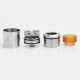 Authentic OBS Cheetah II Mini RDA Rebuildable Dripper Atomizer - Silver, Stainless Steel + PEI, 22mm Diameter