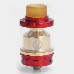 Authentic VandyVape Kylin RTA Rebuildable Tank Atomizer - Red, Stainless Steel + Pyrex Glass, 6ml, 24mm Diameter