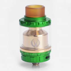 Authentic VandyVape Kylin RTA Rebuildable Tank Atomizer - Green, Stainless Steel + Pyrex Glass, 6ml, 24mm Diameter