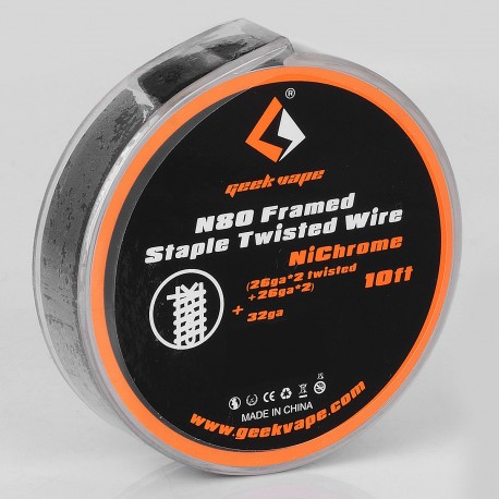 Authentic Geekvape N80 Framed Staple Twisted Heating Wire for RDA / RTA - (26GA x 2 Twisted + 26GA x 2) + 32GA, 3m (10 Feet)