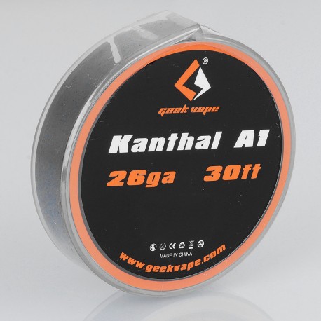 Authentic Geekvape Kanthal A1 Heating Resistance Wire for RBA / RDA / RTA Atomizers - 26GA, 0.4mm x 10m (30 Feet)