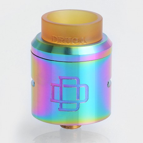 Authentic Augvape Druga RDA Rebuildable Dripping Atomizer - Rainbow, Stainless Steel, 24mm Diameter