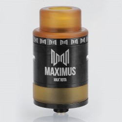 Authentic Oumier Maximus Max RDTA Rebuildable Dripping Tank Atomizer - Black, Stainless Steel, 3ml, 24mm Diameter