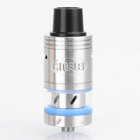 Authentic Sigelei Meteor RDTA Rebuildable Dripping Tank Atomizer - Silver + Blue, Stainless Steel, 4ml, 24mm Diameter